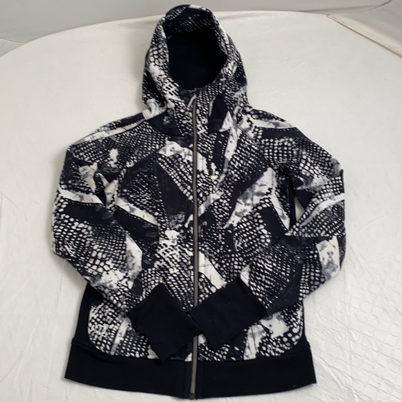 Lululemon Scuba full zip hoodie in Static Mist black and white 6 - Picture 5 of 12